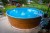 Морозоустойчивый бассейн 488х125см Larimar круглый цвет Дерево, лестница, фильтр насос, скиммер, песок