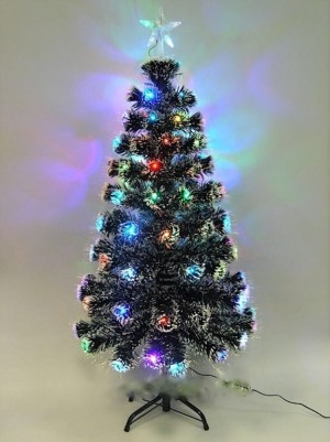 Искусственная елка заснеженная оптоволоконная 150 см со светодиодами