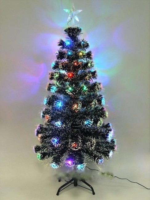 Искусственная елка заснеженная оптоволоконная 180 см со светодиодами
