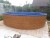 Каркасный бассейн 300х125см Лагуна морозоустойчивый круглый, цвет темное дерево, скиммер + форсунка