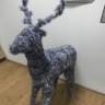 Объемная фигура 3D олень "Альф" 120 см. серебро