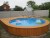 Каркасный бассейн 250х125см Лагуна морозоустойчивый круглый, цвет светлое дерево, скиммер + форсунка