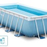Каркасный бассейн 400х200х100см прямоугольный, Prism Frame Pool intex 26788, фильтр насос 2006 л/ч, лестница