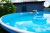 Морозоустойчивый бассейн 549х125см Larimar круглый цвет платина, лестница, фильтр насос, скиммер, песок