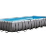 Каркасный бассейн 975х488х132см прямоугольный, Ultra Frame Pool XTR intex 26374, песочный фильтр насос 10500 л/ч, тент, подстилка, лестница