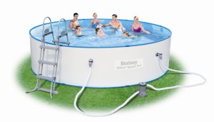 Стальной бассейн 460х90см Hydrium Splasher Pool Set, BestWay 56386, фильтр-насос 2006л/ч, лестница